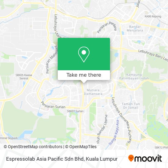 Peta Espressolab Asia Pacific Sdn Bhd