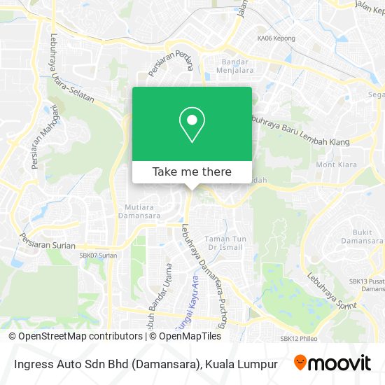 Peta Ingress Auto Sdn Bhd (Damansara)