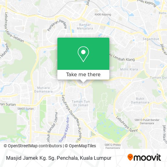 Masjid Jamek Kg. Sg. Penchala map