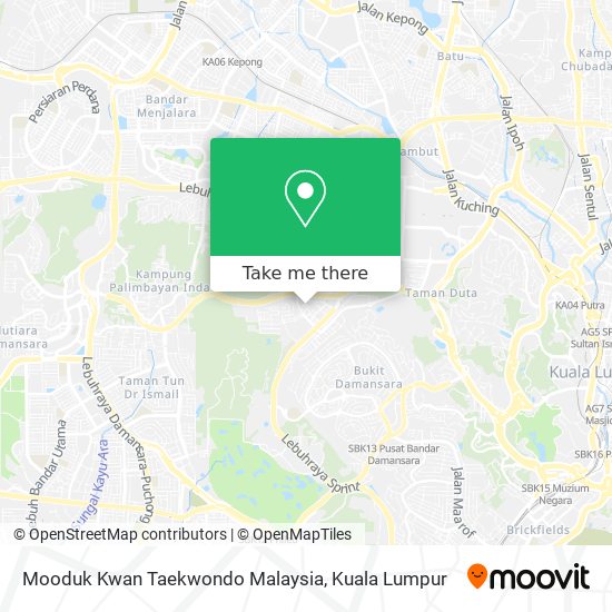 Mooduk Kwan Taekwondo Malaysia map