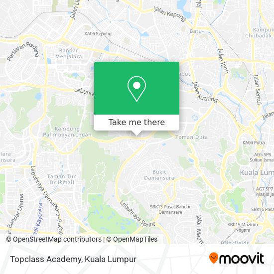 Topclass Academy map