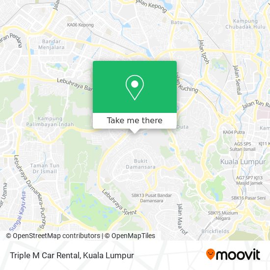 Triple M Car Rental map