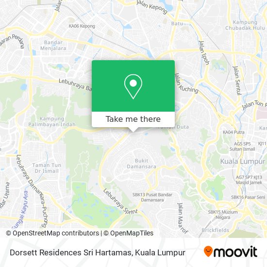 Dorsett Residences Sri Hartamas map