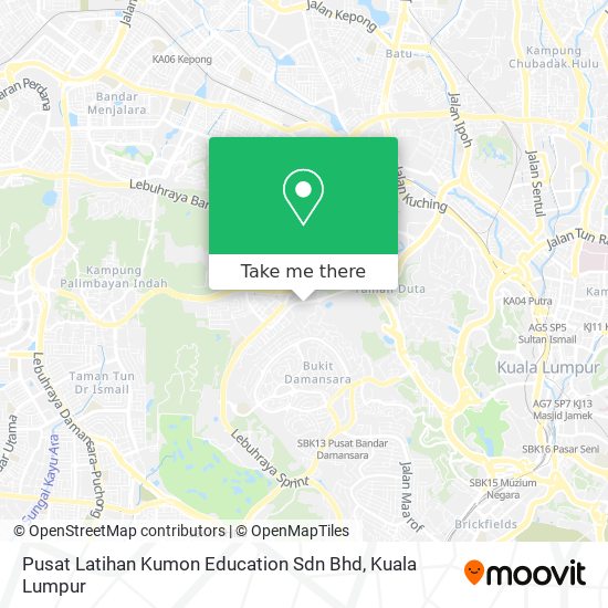 Peta Pusat Latihan Kumon Education Sdn Bhd