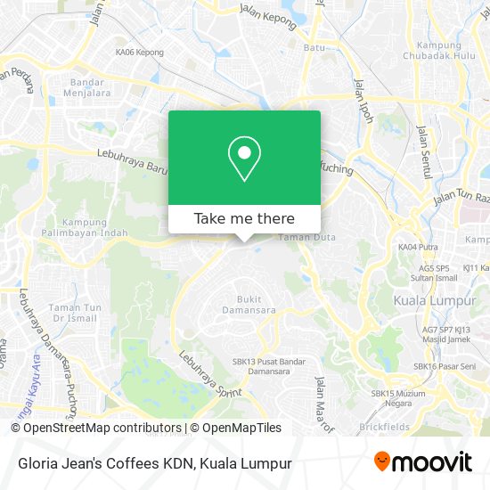 Gloria Jean's Coffees KDN map