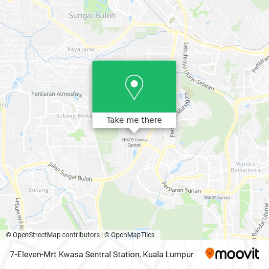 7-Eleven-Mrt Kwasa Sentral Station map