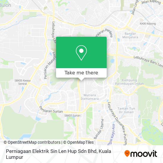 Peta Perniagaan Elektrik Sin Len Hup Sdn Bhd