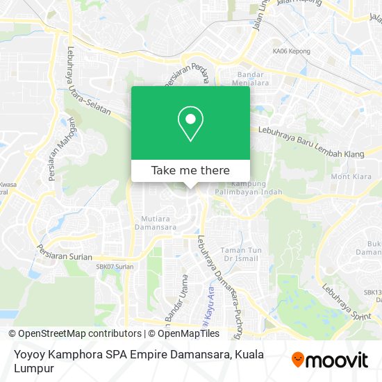 Yoyoy Kamphora SPA Empire Damansara map