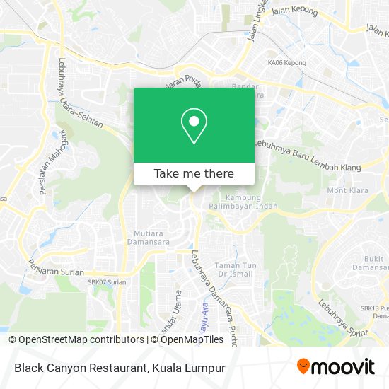 Black Canyon Restaurant map