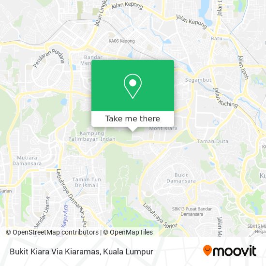 Peta Bukit Kiara Via Kiaramas