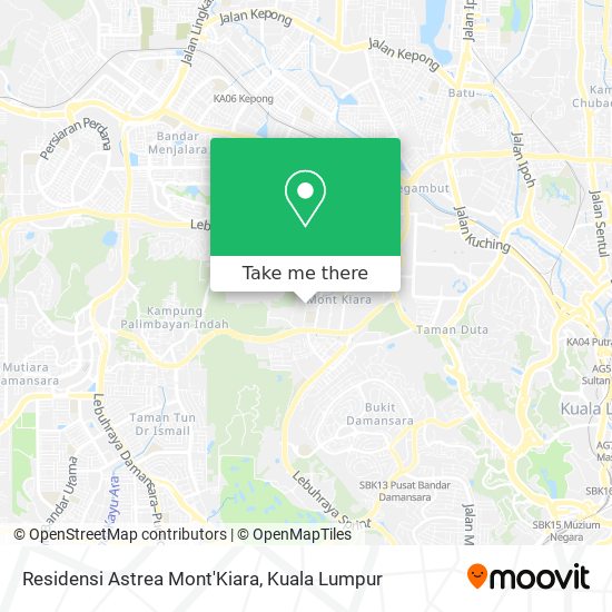 Residensi Astrea Mont'Kiara map