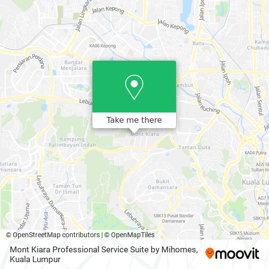 Mont Kiara Professional Service Suite by Mihomes map