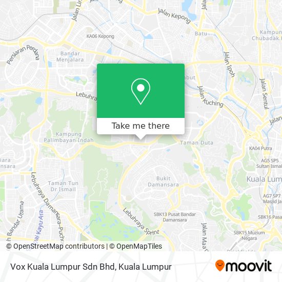 Vox Kuala Lumpur Sdn Bhd map