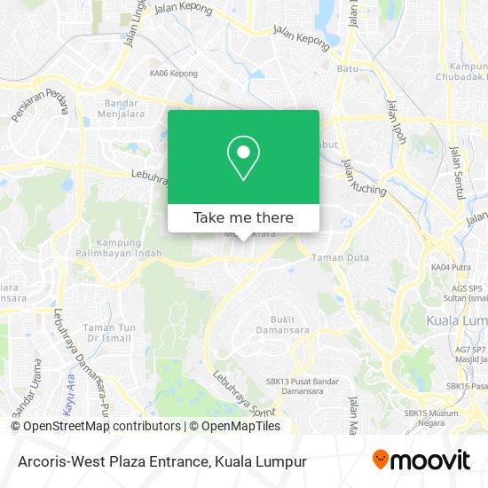 Arcoris-West Plaza Entrance map