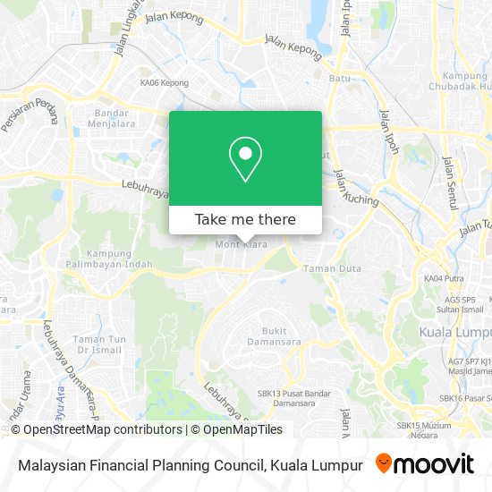 Malaysian Financial Planning Council map