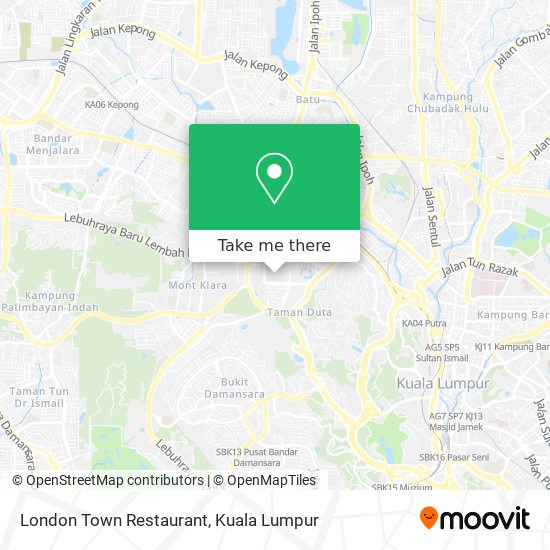 London Town Restaurant map