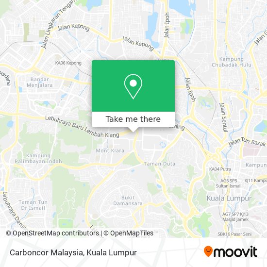 Carboncor Malaysia map