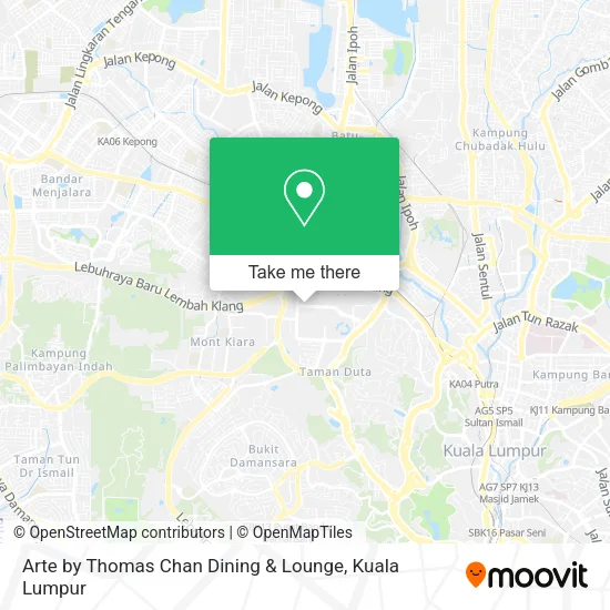 Arte by Thomas Chan Dining & Lounge map