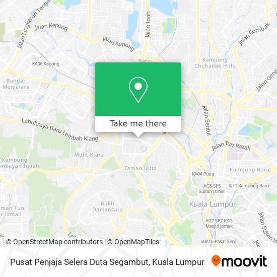 Peta Pusat Penjaja Selera Duta Segambut