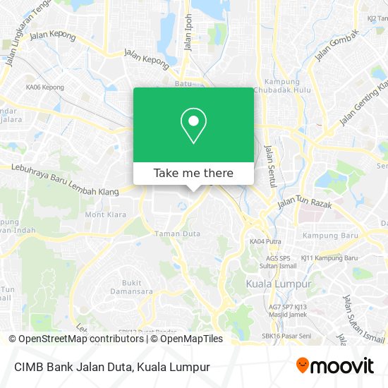 Peta CIMB Bank Jalan Duta