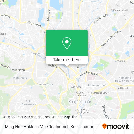 Peta Ming Hoe Hokkien Mee Restaurant
