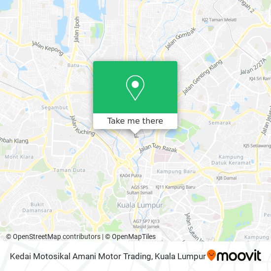 Kedai Motosikal Amani Motor Trading map