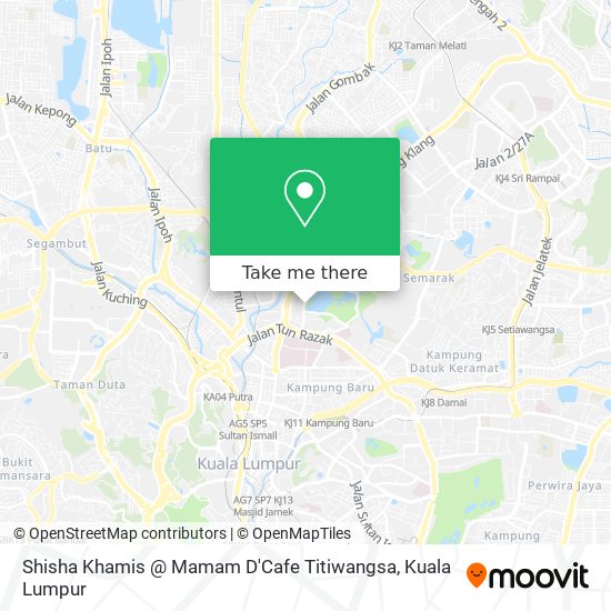 Shisha Khamis @ Mamam D'Cafe Titiwangsa map
