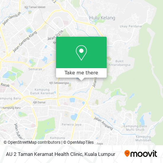 AU 2 Taman Keramat Health Clinic map