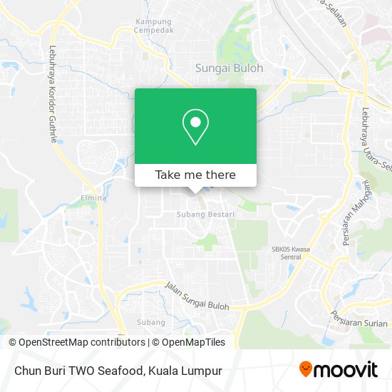 Chun Buri TWO Seafood map