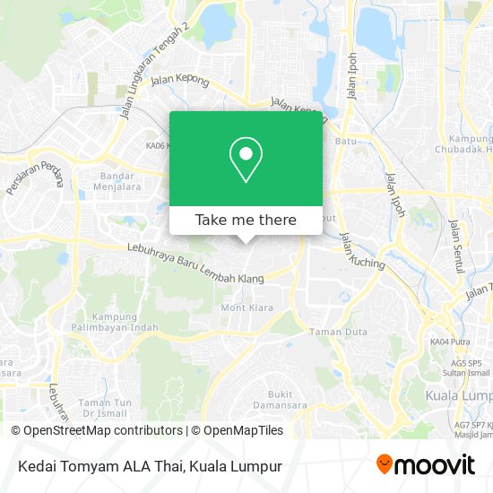 Peta Kedai Tomyam ALA Thai