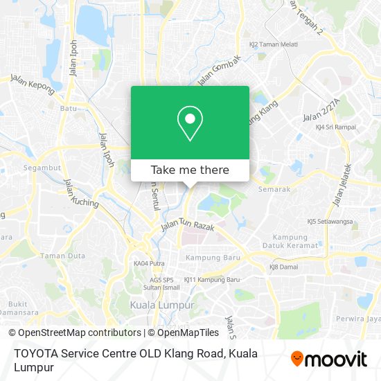Peta TOYOTA Service Centre OLD Klang Road