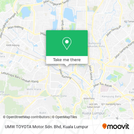 Peta UMW TOYOTA Motor Sdn. Bhd