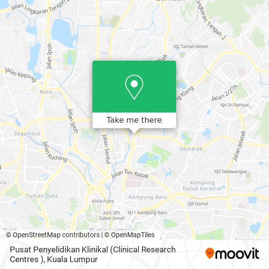 Peta Pusat Penyelidikan Klinikal (Clinical Research Centres )