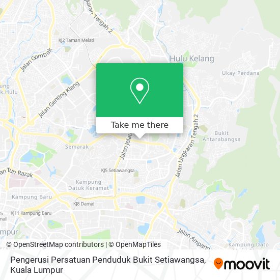 Peta Pengerusi Persatuan Penduduk Bukit Setiawangsa