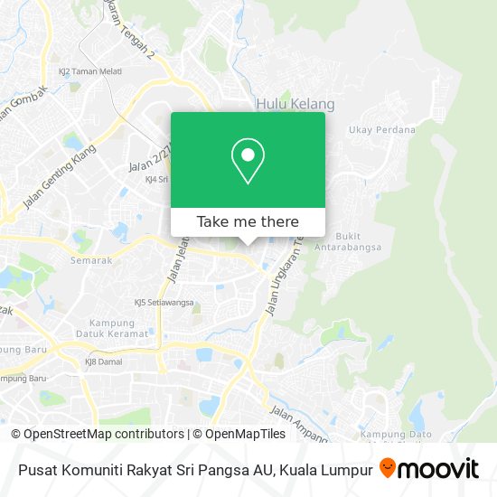 Peta Pusat Komuniti Rakyat Sri Pangsa AU