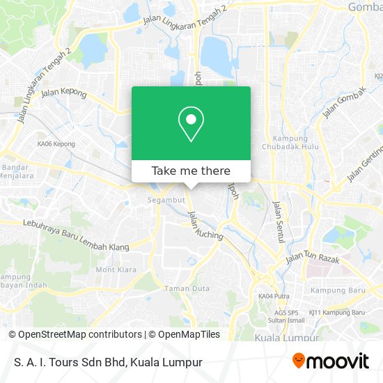 S. A. I. Tours Sdn Bhd map