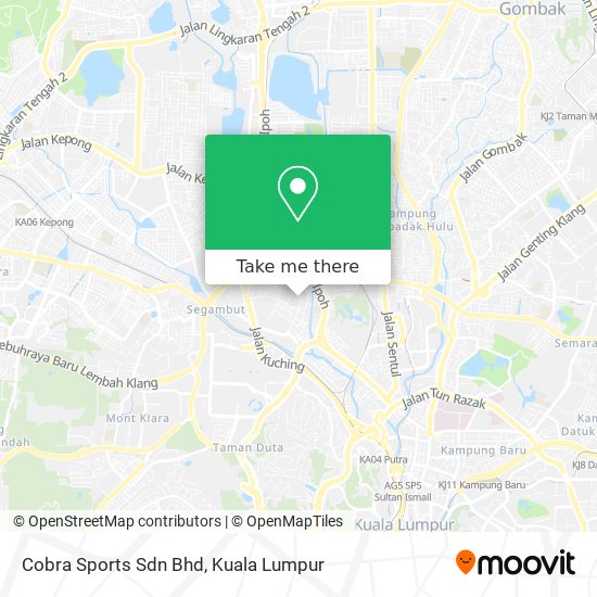 Peta Cobra Sports Sdn Bhd