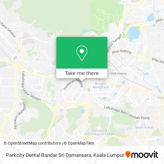 Peta Parkcity Dental Bandar Sri Damansara