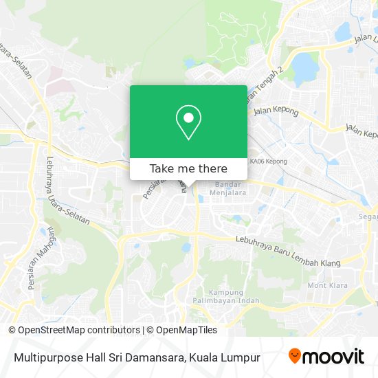 Peta Multipurpose Hall Sri Damansara