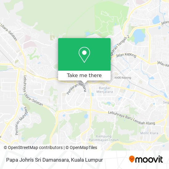 Papa John's Sri Damansara map