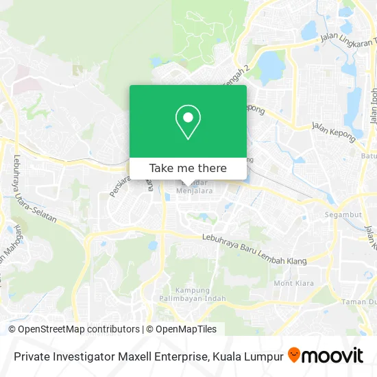 Private Investigator Maxell Enterprise map