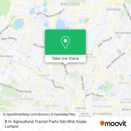 B.H. Agricultural Tractor Parts Sdn Bhd map