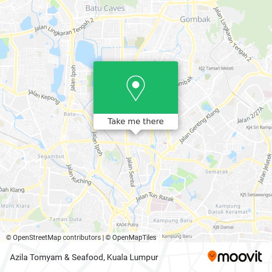 Azila Tomyam & Seafood map