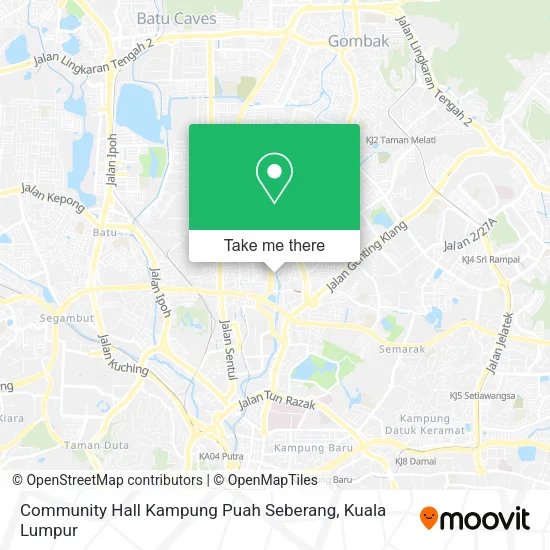 Community Hall Kampung Puah Seberang map
