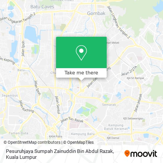 Peta Pesuruhjaya Sumpah Zainuddin Bin Abdul Razak
