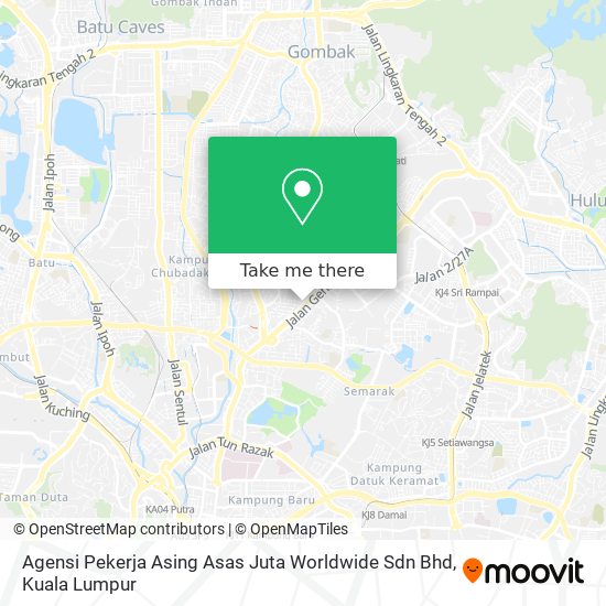 Agensi Pekerja Asing Asas Juta Worldwide Sdn Bhd map