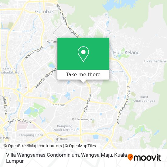 Villa Wangsamas Condominium, Wangsa Maju map