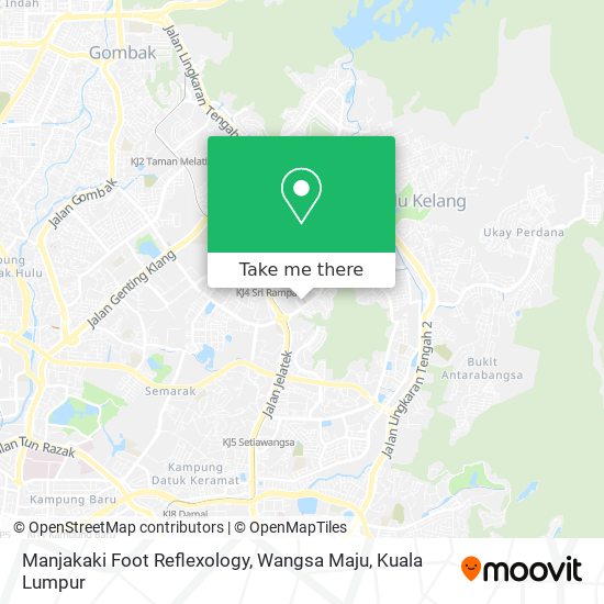 Peta Manjakaki Foot Reflexology, Wangsa Maju