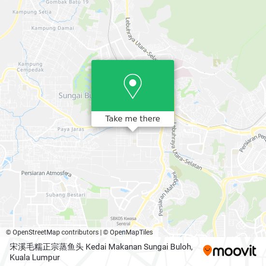 宋溪毛糯正宗蒸鱼头 Kedai Makanan Sungai Buloh map