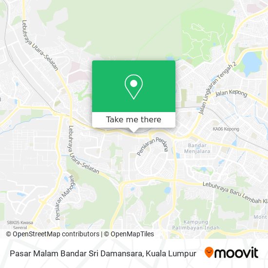 Pasar Malam Bandar Sri Damansara map